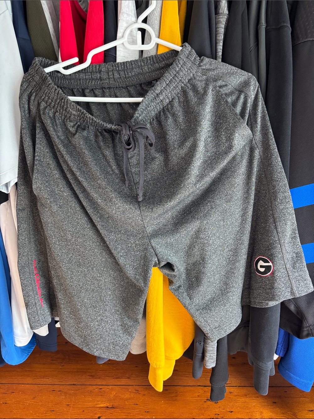 Georgia Bulldogs Gray Athletic Drawstring Shorts